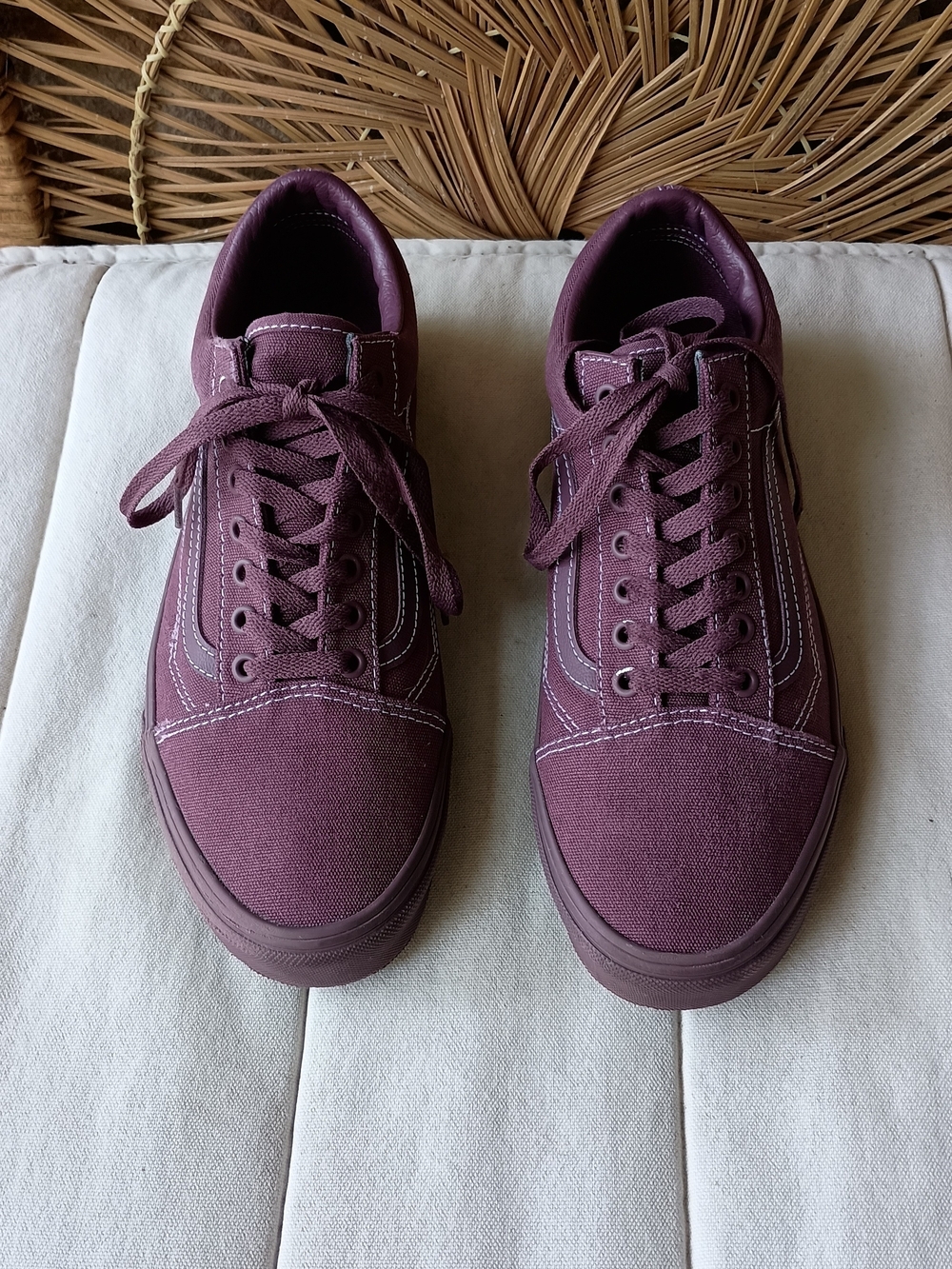 Vans Men's Low-Top Canvas Sneakers in Plum